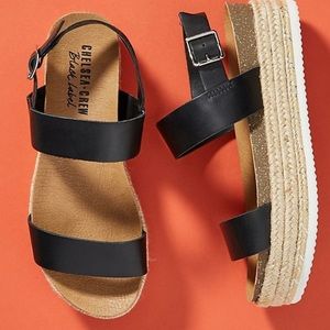 Black Chelsea Crew Platform Sandals